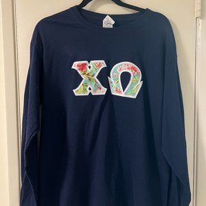 Chi Omega Stitched Letters